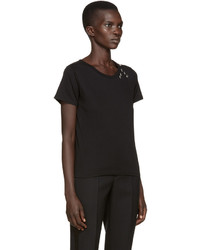 schwarzes T-shirt von Saint Laurent