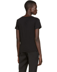 schwarzes T-shirt von Saint Laurent