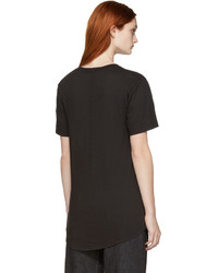 schwarzes T-shirt von Raquel Allegra