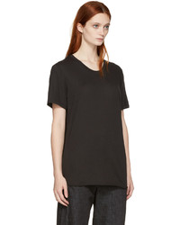 schwarzes T-shirt von Raquel Allegra