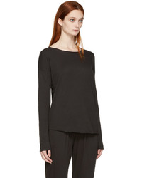 schwarzes T-shirt von Raquel Allegra