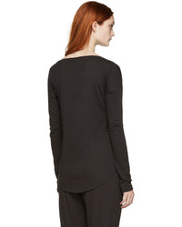 schwarzes T-shirt von Raquel Allegra