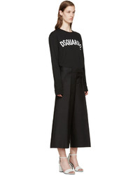 schwarzes T-shirt von Dsquared2