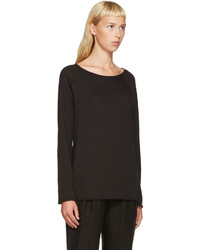 schwarzes T-shirt von Raquel Allegra