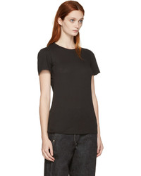 schwarzes T-shirt von Raquel Allegra