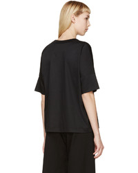schwarzes T-shirt von Lemaire