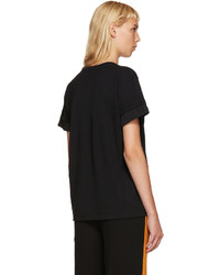 schwarzes T-shirt von Mother of Pearl