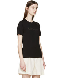 schwarzes T-shirt von Carven