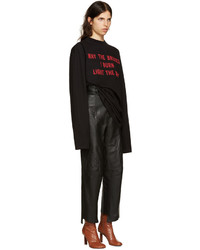 schwarzes T-shirt von Vetements