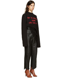 schwarzes T-shirt von Vetements