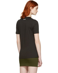 schwarzes T-shirt von Dsquared2