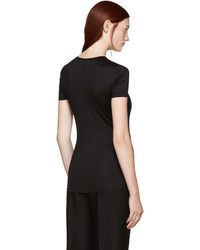 schwarzes T-shirt von Jil Sander