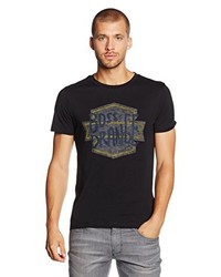 schwarzes T-shirt von Boss Orange