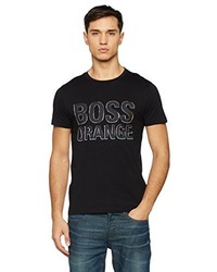 schwarzes T-shirt von Boss Orange