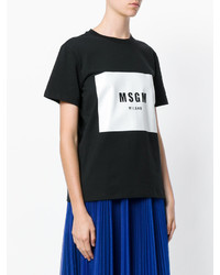 schwarzes T-shirt von MSGM