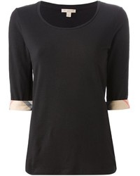 schwarzes T-shirt von Burberry