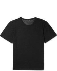 schwarzes T-shirt von Calvin Klein Collection