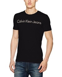 schwarzes T-shirt von Calvin Klein Jeans