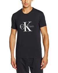 schwarzes T-shirt von Calvin Klein