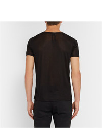 schwarzes T-shirt von Saint Laurent