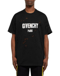 schwarzes T-shirt von Givenchy