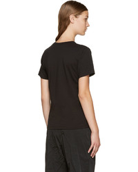 schwarzes T-shirt von Comme des Garcons