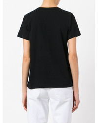 schwarzes T-shirt von Comme des Garcons