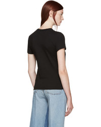 schwarzes T-shirt von Comme des Garcons