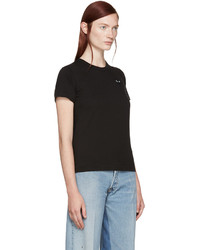 schwarzes T-shirt von Comme des Garcons