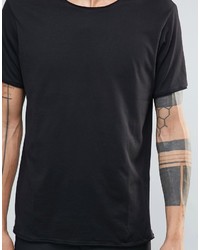 schwarzes T-shirt von Weekday