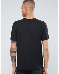 schwarzes T-shirt von Weekday