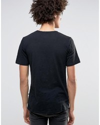 schwarzes T-shirt von Minimum