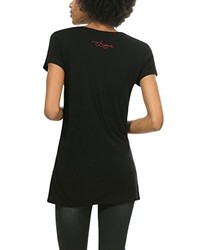 schwarzes T-shirt von Desigual
