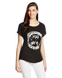 schwarzes T-shirt von Desigual