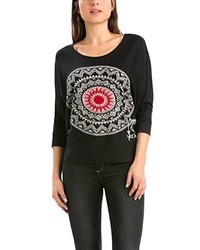 schwarzes T-shirt von Desigual