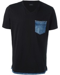 schwarzes T-shirt von Diesel