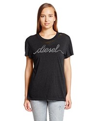 schwarzes T-shirt von Diesel