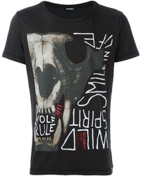 schwarzes T-shirt von Diesel