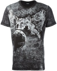 schwarzes T-shirt von Diesel