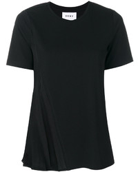 schwarzes T-shirt von DKNY