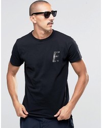 schwarzes T-shirt von Edwin