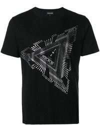 schwarzes T-shirt von Emporio Armani