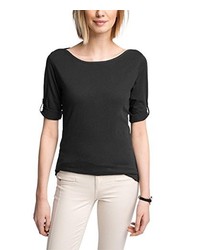 schwarzes T-shirt von Esprit