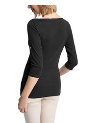 schwarzes T-shirt von Esprit