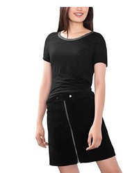 schwarzes T-shirt von Esprit