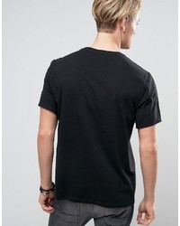 schwarzes T-shirt von Converse