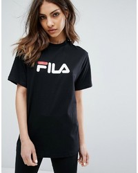 schwarzes T-shirt von Fila