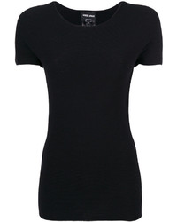 schwarzes T-shirt von Giorgio Armani