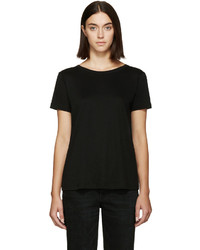 schwarzes T-shirt von Helmut Lang