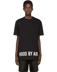 schwarzes T-shirt von Hood by Air